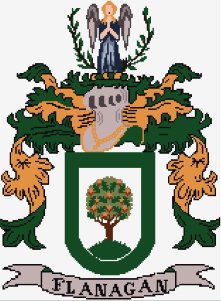 Flanagan Coat of Arms in Cross Stitch