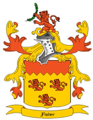 Fisher Coat of Arms in Cross Stitch