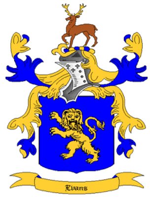 Evans Coat of Arms in Cross Stitch
