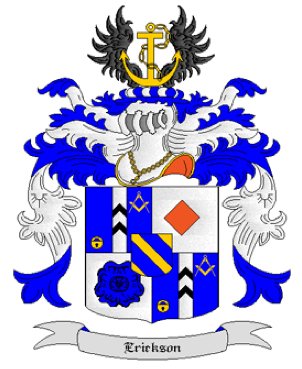 Erickson Coat of Arms in Cross Stitch