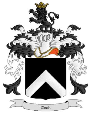Cook Coat of Arms in Cross Stitch PATTERN CHART FAMILY NAME HERALDRY