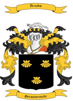 Brooks Coat of Arms in Cross Stitch Pattern Chart
