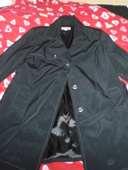 Black Merona trench coat - 2X