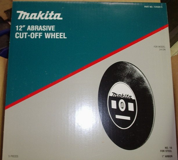 Makita 12" Abrasive Cut-Off Wheel 724504-5 Box of 5