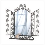 Ornate Wall Mirror With Shelf