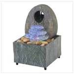 Rainbow Colored Rock Fountain