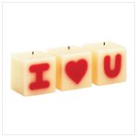 I Love U Candle Set