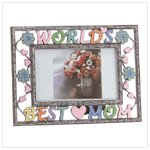 Colorful "World's Best Mom" Frame