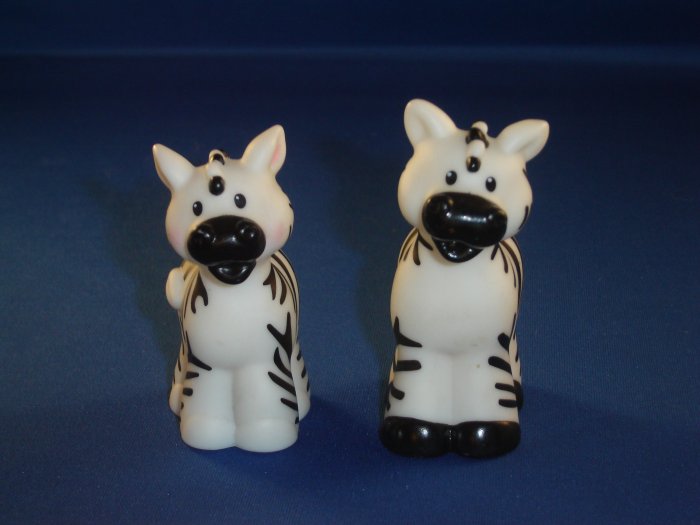 Fisher Price Little People Pair of Male Female Zebras For Noahs Ark Set Newer FP LP