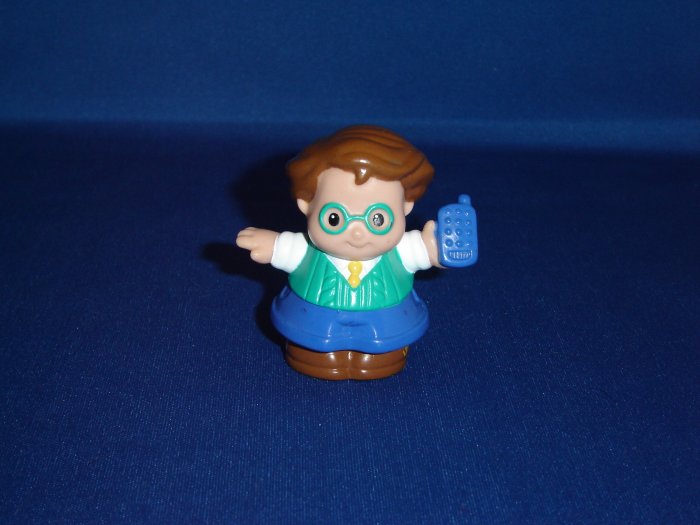 2001 Fisher Price Little People Sweet Sounds Play House Dad Father With Cell Phone Newer FP LP