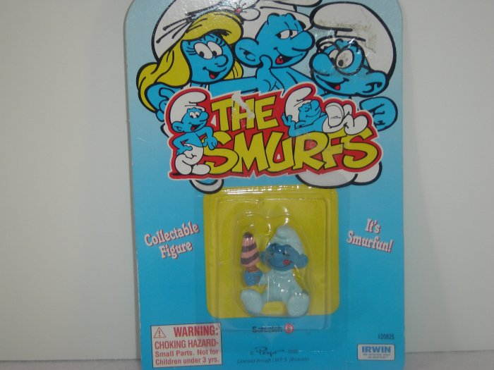 Vintage Baby Smurf With Ice Cream 20206 20825 Mint On Original Card By Scleich