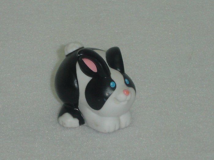 2003 Fisher Price Little People Black and White Bunny for Farm Barn Series Newer FP LP