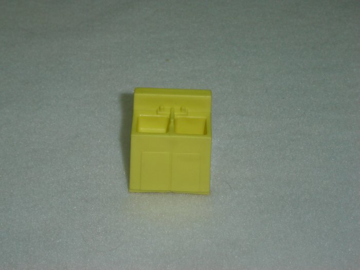 Vintage Fisher Price Play Family Playrooms Yellow Double Sink Model 909 From 1972 To 1974