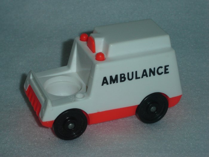 Vintage Fisher Price Little People Play Family Childrens Hospital White Ambulance
