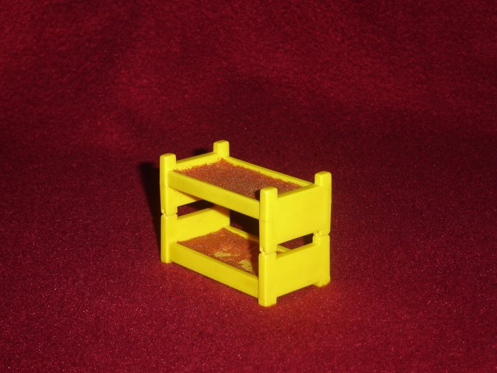 Vintage Fisher Price Little People 990 Play Family A Frame House Yellow Bunk Beds