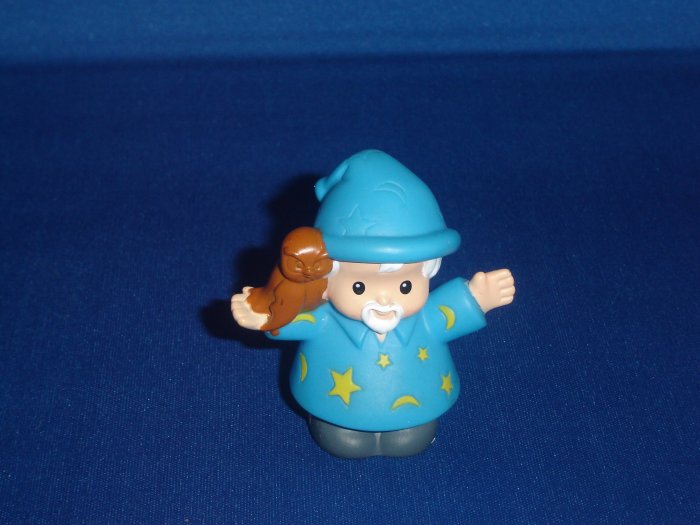 2005 Fisher Price Little People Blue Wizard McDonalds Promotion for Lil Kingdom Castle Newer FP LP