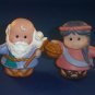 2002 Fisher Price Little People Noahs Ark Noah and Wife Newer FP LP