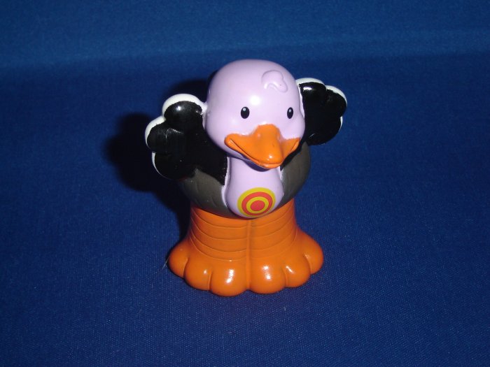 2004 Fisher Price Little People Alphabet ABC Zoo Purple Black O Ostrich Newer FP LP