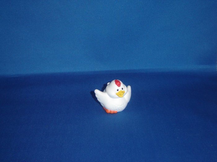 2001 Fisher Price Little People White Chicken for Barn or Farm Newer FP LP