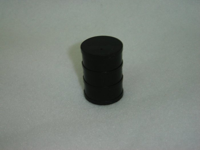 Vintage Fisher Price Little People Black Round Oil Drum Barrel for 942 Lift and Load Depot 1977