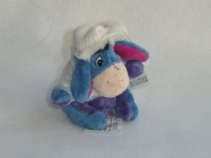 Walt Disney Store Exclusive Winter Eeyore Plush Christmas Tree Ornament Collectible 4 Inches NWT