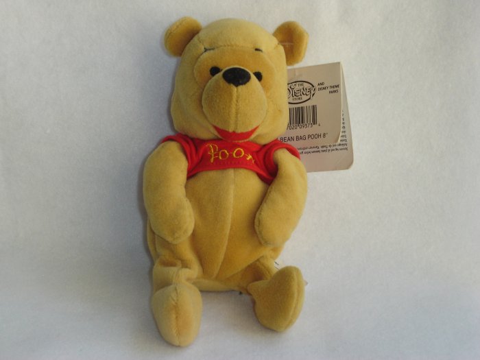 New Disney Store Exclusive Winnie The Pooh Plush Stuffed Animal Beanie 8 Inches