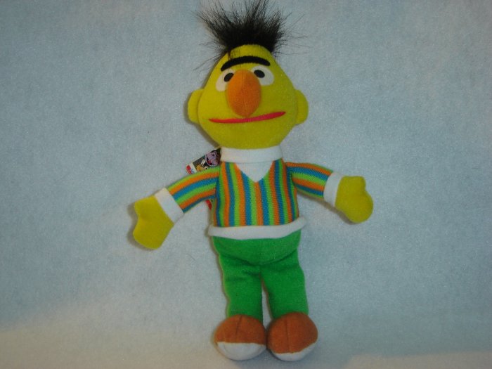 1997 New Jim Henson Muppets Sesame Street BERT Plush Beanie 9 Inches W Tags By Tyco