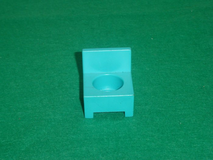 Vintage Fisher Price Little People Childrens Hospital 931 Aqua Blue Waiting Room Chair