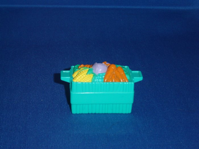 Fisher Price Little People Green Vegetable Crate Basket Newer FP LP
