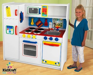 KidKraft Deluxe Let's Cook Childrens Kitchen Toy Pretend Play Set New