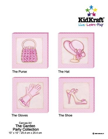KidKraft Garden Party Canvas Art Painting Set of 4