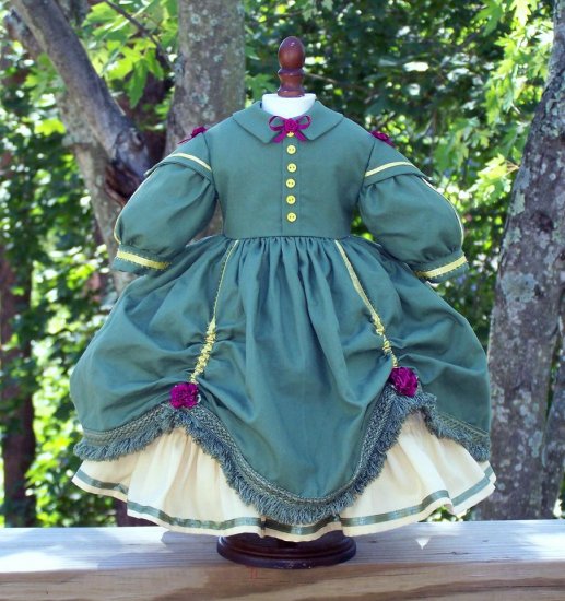 Civil War Era Day Dress for A Life of Faith & American Girl Dolls