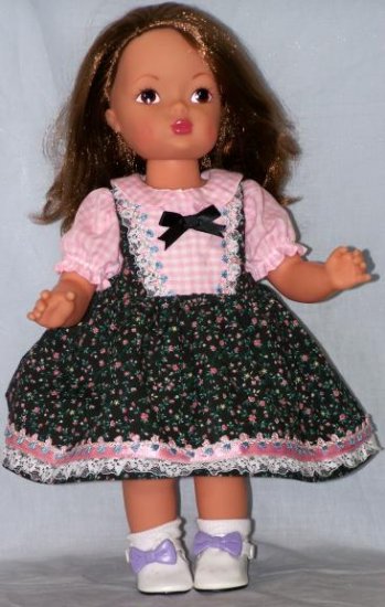 Calico and Gingham Jumper for Terri Lee or other 15 to 16-inch dolls