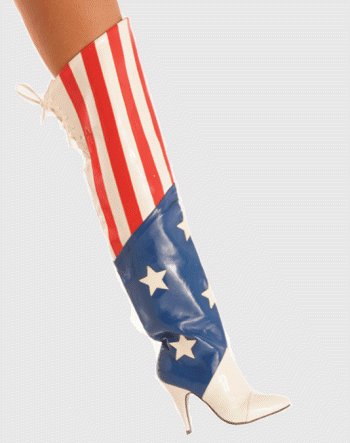 Stars & Stripes American flag thigh high boots