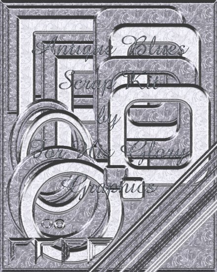 Antique Blues Scrap Kit