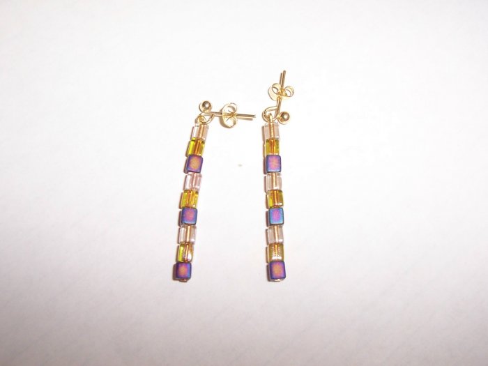 Copper Square Earrings