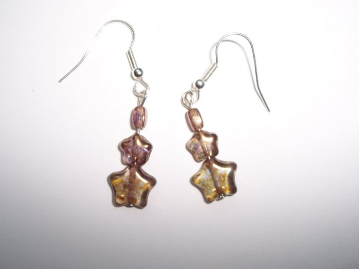 Copper Star Earrings
