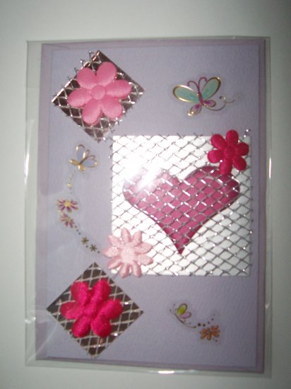 Flower & Heart greeting card