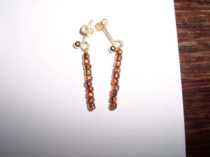 Copper AB earrings