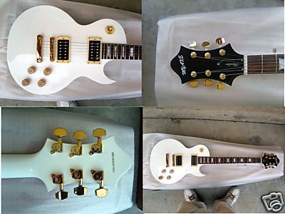 Myaxe Les Paul Custom White Guitar Hand Built + Case and Ship
