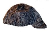 Snakeskin Print Welder Biker hat, your size