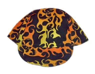 Yellow Flame Welder Biker hat, your size