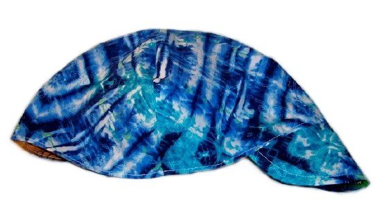 Blue Tie Dye Welder Biker hat, your size