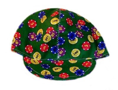 Green Poker Chips Welder Biker hat, your size