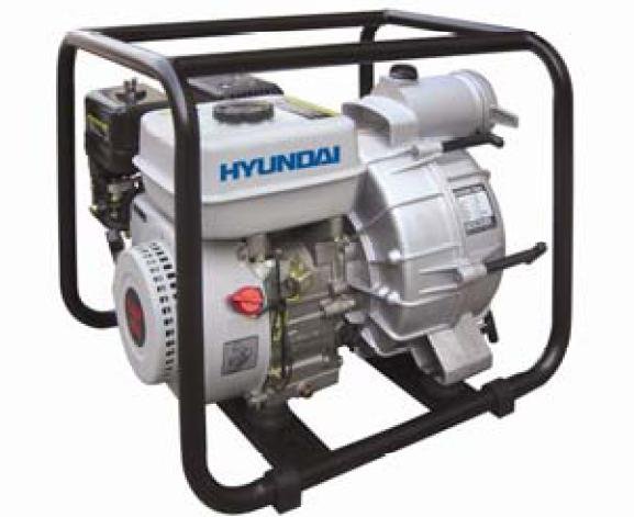 Hyundai HYT80 196cc 3,600 RPM Gasoline Trash Pump w/ 6.5 HP, 3" Diameter, and 1.35" maximum solids