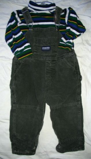 OSHKOSH 2 pieces OVERALLS & TOP Set - Size 18 months
