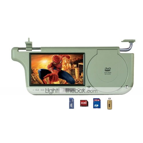 7-inch Car Sunvisor Monitor with DVD Player (Built-in FM / USB Port and SD Car Slot) 2710 (SZC350)