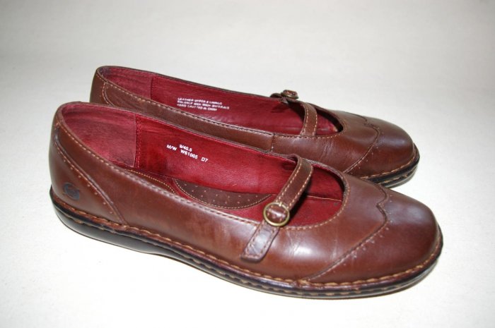 BORN ballet FLATS women's MARY JANES shoes BROWN size 9