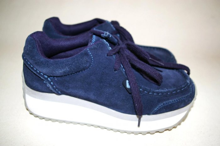 ROXY GYPSY platform shoes blue SUEDE women's Size 6 36