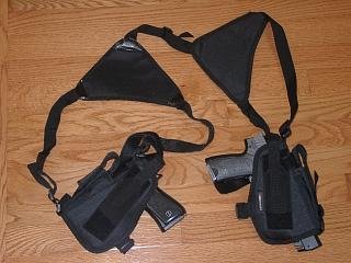Shoulder holster with two holsters